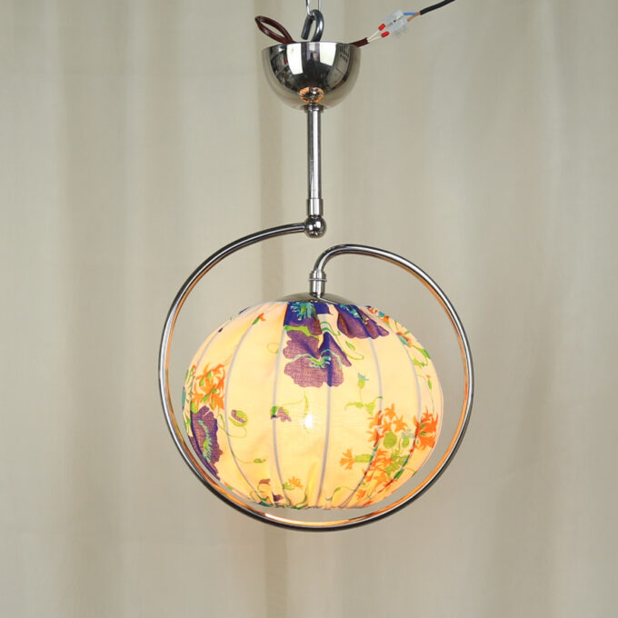 nagumuiste retro vintage valgusti laelamp lambid kroom kangaskuppel latern