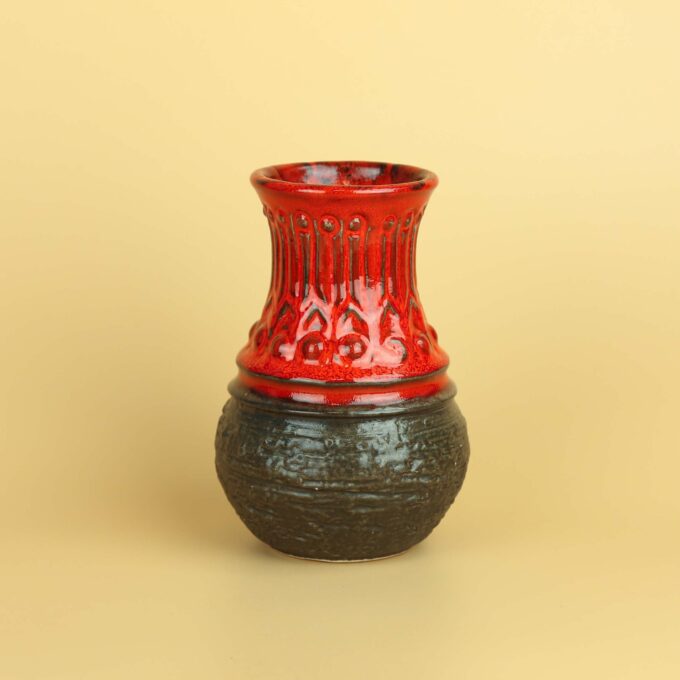 nagumuiste retro vintage taaskasutus kodusisustus saksa keraamika savist vaas Western germany jasba keramik